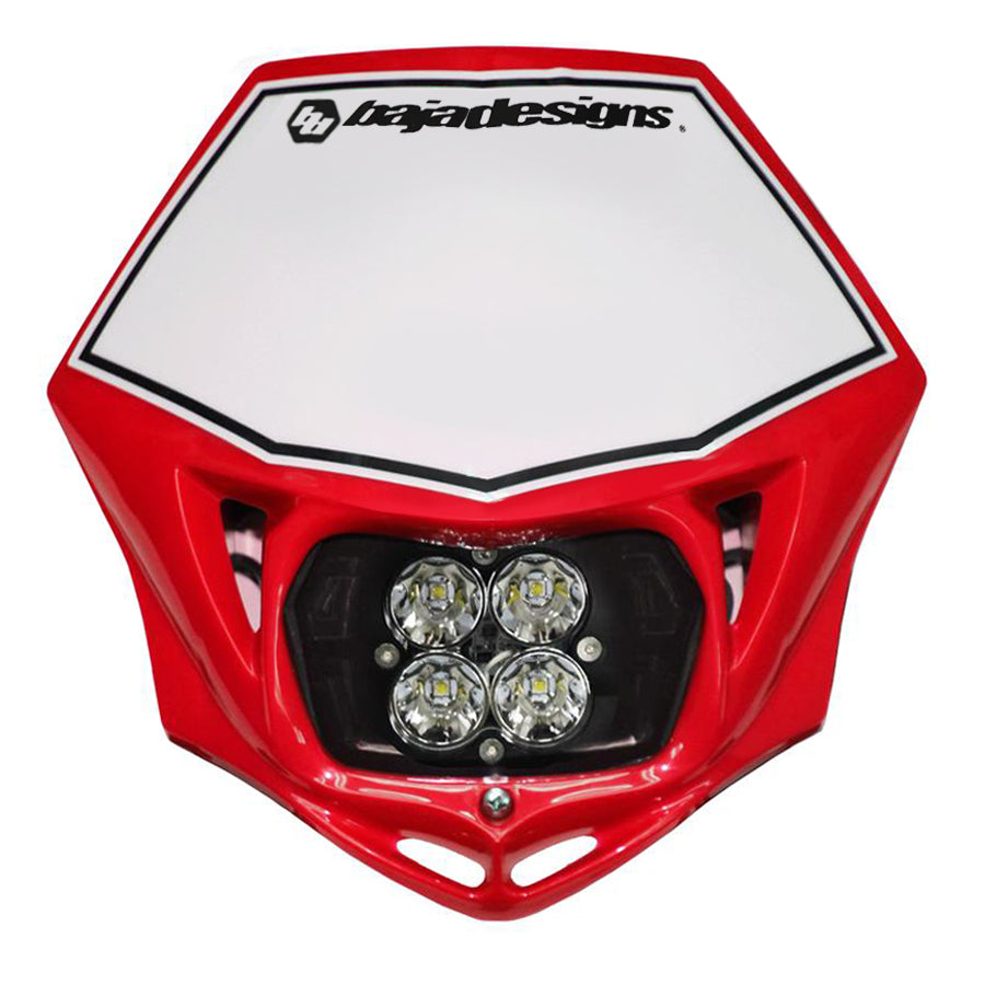 Motorcycle Headlight LED Race Light Red Squadron Pro Baja Designs