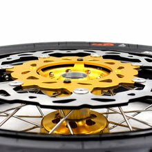 Load image into Gallery viewer, KKE 3.5 &amp; 4.25*17inch Supermoto Rims Tires for SUZUKI RMZ250 2007-2025 RMZ450 2005-2025 Gold
