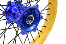 Load image into Gallery viewer, KKE 21"&amp;19" Mx Dirtbike Cast Wheels For YAMAHA YZ125 YZ250 YZ250F YZ450F Gold Rim Black Spokes
