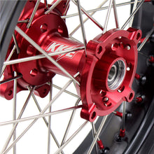 Load image into Gallery viewer, KKE 17 Inch OEM Size Supermoto Wheels for Honda XR650L 1993-2024 Red Nipple
