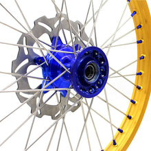 Load image into Gallery viewer, KKE 21"&amp;18" Enduro Dirtbike Casting Wheels For YAMAHA YZ125 YZ250 1999-2016 YZ250F YZ450F 2003-2015 Gold Rim With Disc
