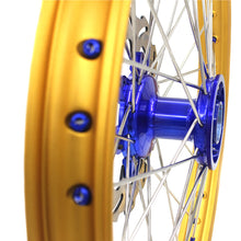 Load image into Gallery viewer, KKE 21"&amp;18" Enduro Dirtbike Casting Wheels For YAMAHA YZ125 YZ250 1999-2016 YZ250F YZ450F 2003-2015 Gold Rim With Disc
