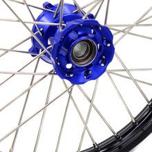 Load image into Gallery viewer, KKE 17"*1.4/14"*1.6 Spoked Kid's Big Wheels Rims Fit KTM SX 85 2003-2020 Husqvarna TC 85 2014-2020 Blue Hub
