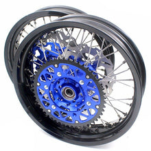 Load image into Gallery viewer, KKE 3.5/4.25*17inch For KAWASAKI KX250F KX450F 2006-2018 Supermoto Rims With Disc&amp;Sprocket Blue
