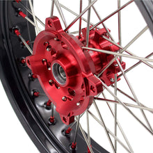 Load image into Gallery viewer, KKE 17 Inch OEM Size Supermoto Wheels for Honda XR650L 1993-2024 Red Nipple

