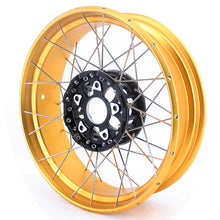 Load image into Gallery viewer, VMX 19" 17" Tubeless Wheels For BMW R1200GS R1200GS Adventure 2013-2020 Black Hub &amp; Gold Rim
