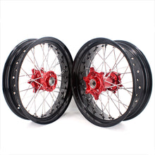 Load image into Gallery viewer, KKE 3.5 &amp; 4.25 Supermoto Motard Wheels Rims for BETA RR 2013-2024 Red Hubs
