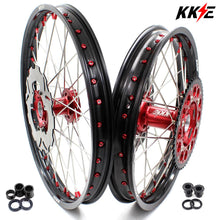 Load image into Gallery viewer, KKE 21&amp;18 21&amp;19 Wheels for HONDA CR125R 1995-1997 CR250R 1995-1996 Red Nipples
