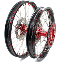Load image into Gallery viewer, KKE 21&amp;18 21&amp;19 Wheels for HONDA CR125R 1998-2001 CR250R 1997 Red Nipples
