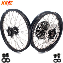 Load image into Gallery viewer, KKE 21/18 Enduro Off Road Wheels Rim Fit For SUZUKI DRZ400SM 2005-2024 Black Hub
