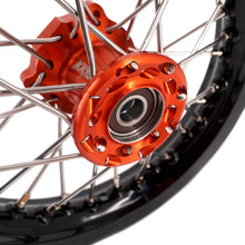 Load image into Gallery viewer, KKE 10/10 Small Kid's Wheels For KTM SX50 2014-2023 Mini Dirtbikes Orange Hub

