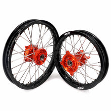Load image into Gallery viewer, KKE 14"*1.4/12"*1.6 Kid's Small Wheels Rims Set Fit KTM SX 65 2025-2026 Orange&amp;Black
