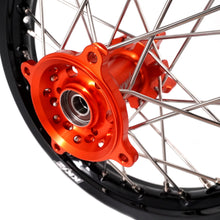 Load image into Gallery viewer, KKE 14"*1.4/12"*1.6 Kid's Small Wheels Rims Set Fit KTM SX 65 2025-2026 Orange&amp;Black
