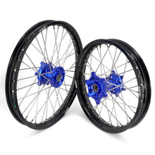 Load image into Gallery viewer, KKE 21 &amp; 18 Enduro Wheels for YAMAHA WR250F 2001-2016 WR450F 2003-2015 Blue&amp;Black 250mm Disc
