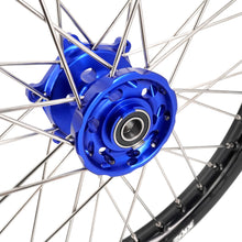 Load image into Gallery viewer, KKE 21 &amp; 18 Enduro Wheels for YAMAHA WR250F 2001-2016 WR450F 2003-2015 Blue&amp;Black 250mm Disc
