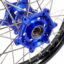 Load image into Gallery viewer, KKE 21 &amp; 18 Enduro Wheels for YAMAHA WR250F 2001-2016 WR450F 2003-2015 Blue&amp;Black 250mm Disc
