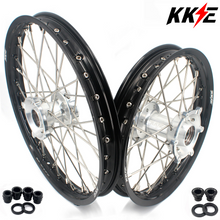 Load image into Gallery viewer, KKE 17"*1.4/14"*1.6 Kids Small Spoked Wheels GLM Rims For KTM SX85 2021-2024 Silver Hub
