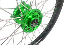 Load image into Gallery viewer, KKE 1.6*21 &amp; 2.15*19 Wheels Rims Fit Kawasaki KX450 2019-2025 KX450X 2021-2025 Green Nipples

