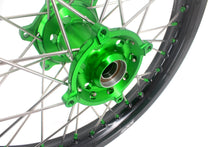 Load image into Gallery viewer, KKE 1.6*21 &amp; 2.15*19 Wheels Rims Fit Kawasaki KX450 2019-2025 KX450X 2021-2025 Green Nipples
