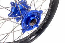 Load image into Gallery viewer, KKE 1.6*21 &amp; 2.15*19 Wheels Rims Fit Kawasaki KX450 2019-2025 KX450X 2021-2025 Blue Hubs
