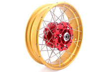 Load image into Gallery viewer, VMX 21" 18" Tubeless Rims Fit Honda Africa Twin CRF1100L 2020-2023 Red Hubs Gold Rims
