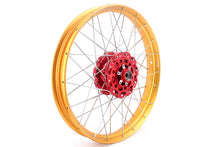 Load image into Gallery viewer, VMX 21" 18" Tubeless Rims Fit Honda Africa Twin CRF1100L 2020-2023 Red Hubs Gold Rims
