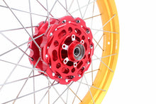 Load image into Gallery viewer, VMX 21" 18" Tubeless Rims Fit Honda Africa Twin CRF1100L 2020-2023 Red Hubs Gold Rims
