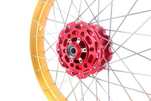 Load image into Gallery viewer, VMX 21" 18" Tubeless Rims Fit Honda Africa Twin CRF1100L 2020-2023 Red Hubs Gold Rims

