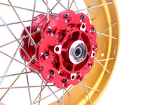 Load image into Gallery viewer, VMX 21" 18" Tubeless Rims Fit Honda Africa Twin CRF1100L 2020-2023 Red Hubs Gold Rims
