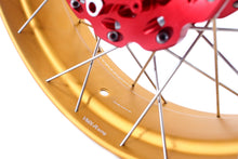 Load image into Gallery viewer, VMX 21" 18" Tubeless Rims Fit Honda Africa Twin CRF1100L 2020-2023 Red Hubs Gold Rims
