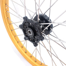 Load image into Gallery viewer, KKE 21 &amp; 19 MX Gold Rims for Suzuki RM125 RM250 1996-2000 Black Hub
