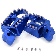 Load image into Gallery viewer, KKE BILLET CNC FOOTPEGS FOR YAMAHA YZ85 YZ125 YZ250 YZ426F YZ450F WR250F WR450F BLUE BLACK SILVER OPTIONAL

