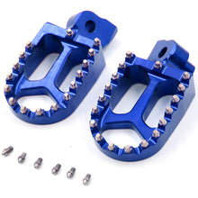 Load image into Gallery viewer, KKE BILLET CNC FOOTPEGS FOR YAMAHA YZ85 YZ125 YZ250 YZ426F YZ450F WR250F WR450F BLUE BLACK SILVER OPTIONAL

