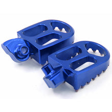Load image into Gallery viewer, KKE BILLET CNC FOOTPEGS FOR YAMAHA YZ85 YZ125 YZ250 YZ426F YZ450F WR250F WR450F BLUE BLACK SILVER OPTIONAL
