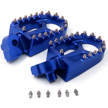 Load image into Gallery viewer, KKE BILLET CNC FOOTPEGS FOR YAMAHA YZ85 YZ125 YZ250 YZ426F YZ450F WR250F WR450F BLUE BLACK SILVER OPTIONAL
