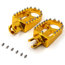 Load image into Gallery viewer, KKE CNC Billet Footpegs for SUZUKI DRZ400 DRZ400E DRZ400S DRZ400SM Gold/Blue/Black
