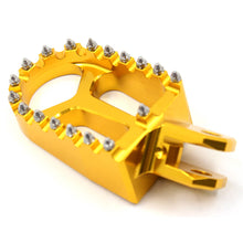 Load image into Gallery viewer, KKE CNC Billet Footpegs for SUZUKI DRZ400 DRZ400E DRZ400S DRZ400SM Gold/Blue/Black

