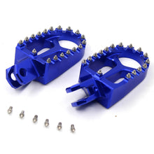Load image into Gallery viewer, KKE CNC Billet Footpegs for SUZUKI DRZ400 DRZ400E DRZ400S DRZ400SM Gold/Blue/Black
