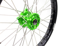 Load image into Gallery viewer, KKE 1.6*21 &amp; 2.15*19 Wheels Rims Fit Kawasaki KX450 2019-2025 KX450X 2021-2025 Green Hubs
