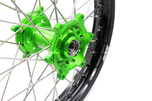 Load image into Gallery viewer, KKE 1.6*21 &amp; 2.15*19 Wheels Rims Fit Kawasaki KX450 2019-2025 KX450X 2021-2025 Green Hubs
