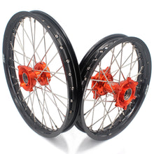 Load image into Gallery viewer, KKE 17"*1.4/14"*1.6 Kid's Big Wheels Rims Fit KTM SX 85 2021-2024 Orange Hub
