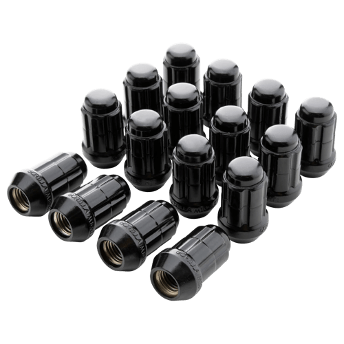 16 PACK LUG NUTS 3/8-24 SPLINE WIK W/VALVES BLK WHE-GOR