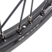 Load image into Gallery viewer, KKE 17 &amp; 14 Small Kids Wheels Rims for KTM 85 SX 2021-2024 Orange Hub Black Spoke
