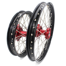 Load image into Gallery viewer, KKE 17 &amp; 14 Kids Wheels for Honda CR80R CR80RB 1993-2002 CR85R CR85RB 2003-2008 Red Hub
