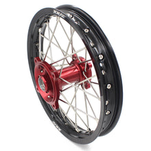 Load image into Gallery viewer, KKE 17 &amp; 14 Kids Wheels for Honda CR80R CR80RB 1993-2002 CR85R CR85RB 2003-2008 Red Hub
