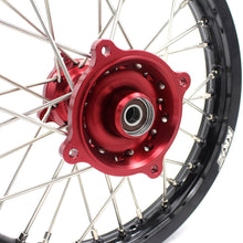 Load image into Gallery viewer, KKE 17 &amp; 14 Kids Wheels for Honda CR80R CR80RB 1993-2002 CR85R CR85RB 2003-2008 Red Hub
