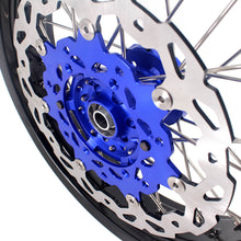 Load image into Gallery viewer, KKE 17 Inch Cush Drive Supermoto Wheels Fit Yamaha WR250F 2001-2018 WR450F 2003-2018 Blue
