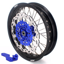 Load image into Gallery viewer, KKE 17 Inch Cush Drive Supermoto Wheels Fit Yamaha WR250F 2001-2018 WR450F 2003-2018 Blue
