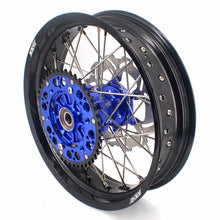 Load image into Gallery viewer, KKE 17 Inch Cush Drive Supermoto Wheels Fit Yamaha WR250F 2001-2018 WR450F 2003-2018 Blue
