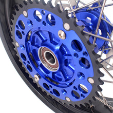 Load image into Gallery viewer, KKE 17 Inch Cush Drive Supermoto Wheels Fit Yamaha WR250F 2001-2018 WR450F 2003-2018 Blue
